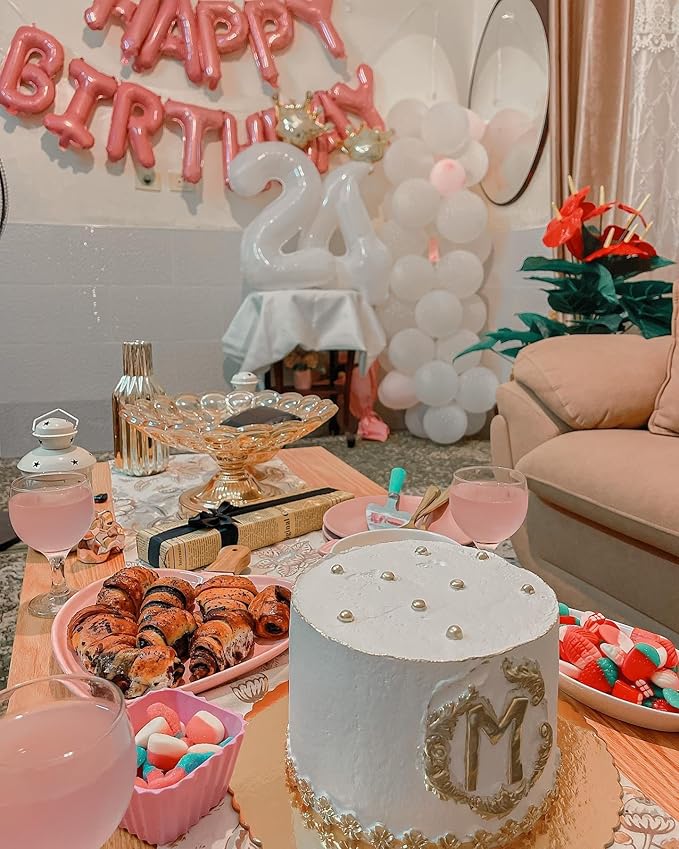 White 7 Balloon, Translucent Number Balloons 40 Inch, 7th Birthday Decorations for Kids Girls Boys, White Party Decoration for Women Men, Number 7 Balloon