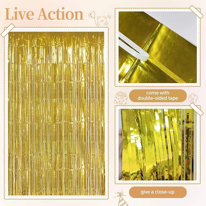 157Pcs White and Gold Balloon Garland Arch Kit with Fringe Curtain for Wedding Engagement Anniversary Birthday Graduation Bridal Baby Shower Party Decorations